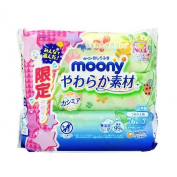 ム-ニ- おしりふきやわらか素材詰替76枚×3 500-159604-00