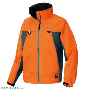 アイトス 全天候型ジャケット オレンジ×チャコール LL 56301