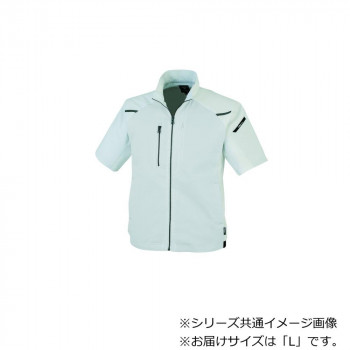 ジーベック(XEBEC) 1811  カラーストレッチ半袖ブルゾン  シルバーグレー  L