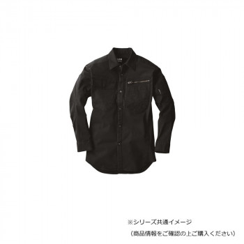 ジーベック(XEBEC) 2273  現場服ストレッチ長袖シャツ  黒  S