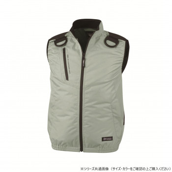 ジーベック(XEBEC)  XE98104  空調服遮熱ハーネスベスト  モスグリーン  LL