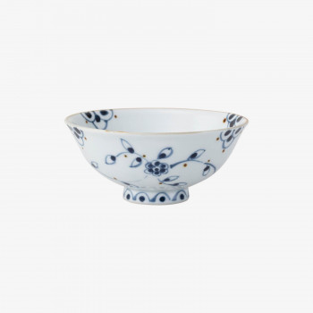 西海陶器 ロイヤル 茶碗 青