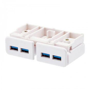 LIHIT LAB.(リヒトラブ)　USB3.0ハブ　机上台専用　白　A-7337-0