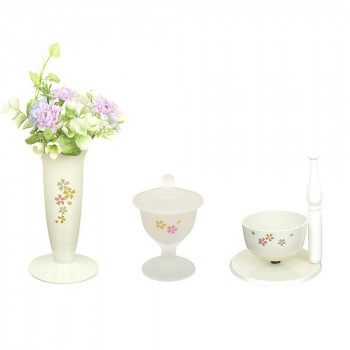 仏具・花4点セット  アイボリー 340-004