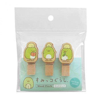すみっコぐらし ウッドピンチ3個セットP2(ぺんぎん?) SG489PG