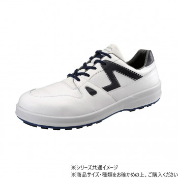 シモン 安全靴 8611 白/ブルー 26cm 1706100