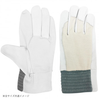 小野商事 エース 牛クレスト 背抜き手袋 Lサイズ AG410