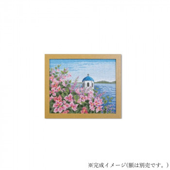クロス・ステッチキット オノエ・メグミ ヨーロッパの風景～四季を巡る旅～ ブーゲンビリアが咲くエーゲ海の島 7577