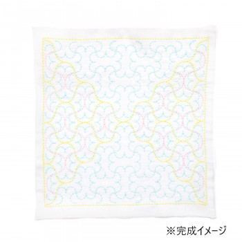 刺し子の花ふきんキット 和(Nagomi) 半丸つなぎ(Hanmarutsunagi) SK463