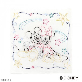 ディズニー・ピクサー 刺し子花ふきんキット ミッキー＆ミニー SK-464