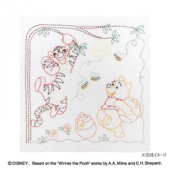 ディズニー・ピクサー 刺し子花ふきんキット プー＆ティガー SK-467
