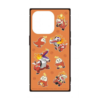 ポケットモンスター iPhone15Pro対応スクエアガラスケース レッド POKE-895B