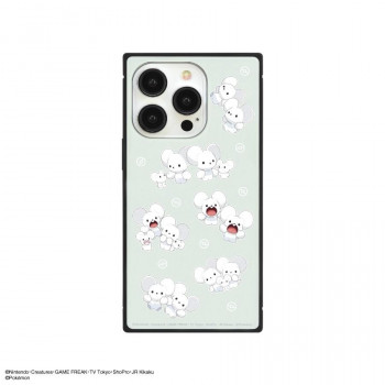 ポケットモンスター iPhone15Pro対応スクエアガラスケース グレー POKE-895E