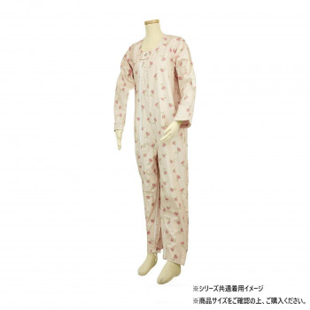 幸和製作所 テイコブ(TacaoF) エコノミー上下続き服 花柄クリーム Lサイズ UW01-CR-L