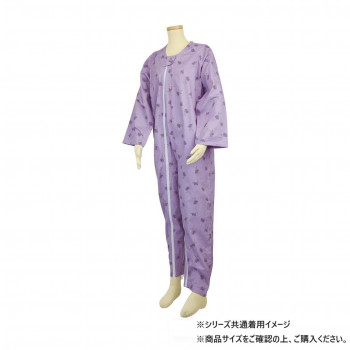 幸和製作所 テイコブ(TacaoF) エコノミー上下続き服 花柄パープル Mサイズ UW01-PP-M