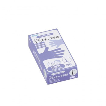 幸和製作所 テイコブ プラスチック手袋100枚 L (100入)020567 GL01-L