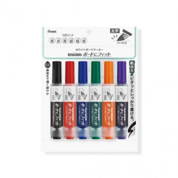 ぺんてる　ノックル　フィット芯　太字　6色セット  EMWL5BF6ST  1個入