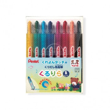 ぺんてる　くるりら　8色セット  GTW-8  1個入