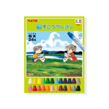 ぺんてる　ずこうクレヨン　24色　1-24  PTCG1-24  1個入