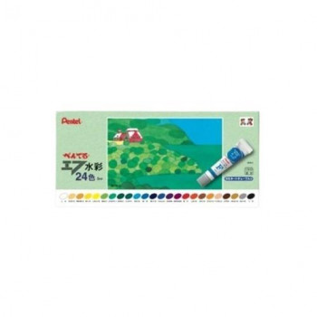 ぺんてる　エフ水彩　ラミチューブ　24色  WFR-24  1個入