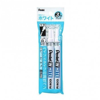 ぺんてる　ホワイト中字　3本パック  X100W-M3  1個入