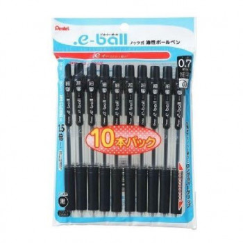 ぺんてる　ドットeボール　BK127黒10本パック  XBK127A0  1個入
