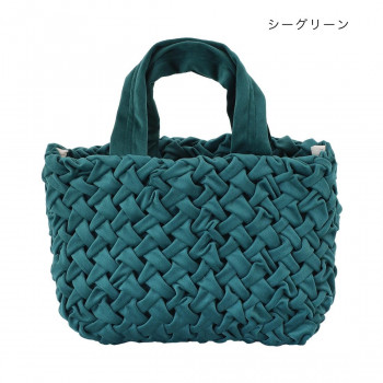 スモッキングベルベットバッグ シーグリーン 14223650166