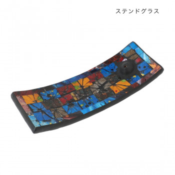 モザイクインセンスホルダー レクタングル ステンドグラス 10223841121