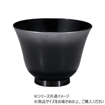 （食洗機対応）リング百合型椀(大)　銀ぼかし(内黒)　親のみ　31005672