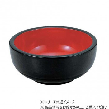 3寸がんこ浅鉢　黒はじき刷毛目(内朱)　45014400
