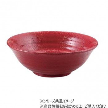 （レンジ対応）φ19.5cmうどん鉢　紅赤クリヤータタキ　40421880
