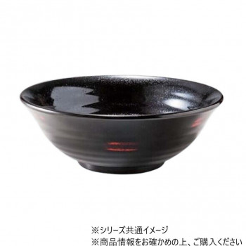 （レンジ対応）φ19.5cmうどん鉢　曙内黒タタキ　40421890