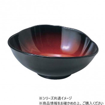 4寸吉野鉢 黒内朱ぼかしパール 51353540