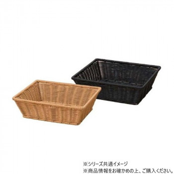 PP長角バスケット　1/2アイボリー(深)　70022560