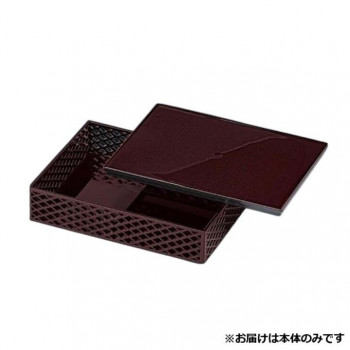 8寸長角京格子松花堂(親)　新溜　41321480