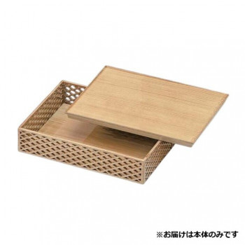 8寸長角京格子松花堂(親)　白木塗　41321490