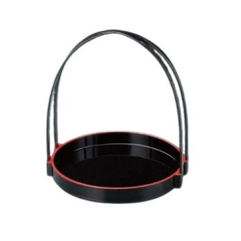 5寸ドーム手提盛器　黒パール天朱　55008800