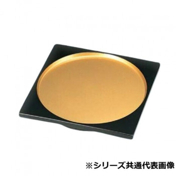 7寸満月皿　金パール渕黒　51015720