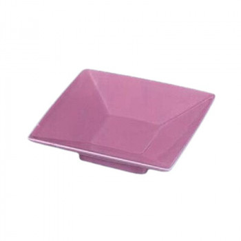 陶器四方角小皿　紫彩　80500350