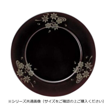 （食洗機対応）φ24cm丸プレート　溜春秋　51404020