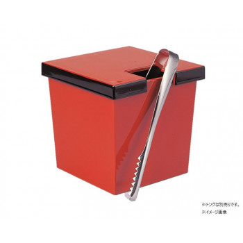 12cm角ガリ入れ　朱渕黒(トング別売)　86012230