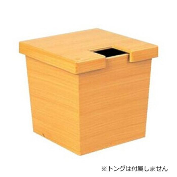 12cm角ガリ入れ 白木塗(トング別売) 86012250