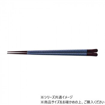 PBT　22.7cm天削先角箸千代紙四海波　90031532