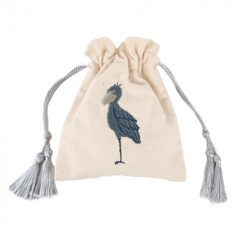 アニマル刺繍巾着ポーチ2 05/ハシビロコウ F238110-05
