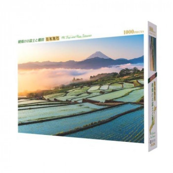 ジグソーパズル　日本旅行　朝焼けの富士と棚田(山梨)　1000ピース　1000-914