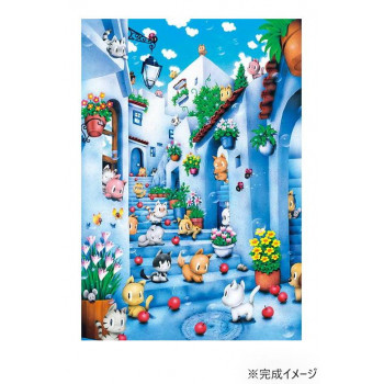 ジグソーパズル　芳岡ひでき　キャッツと青い街 -モロッコ-　300ピース　300-377