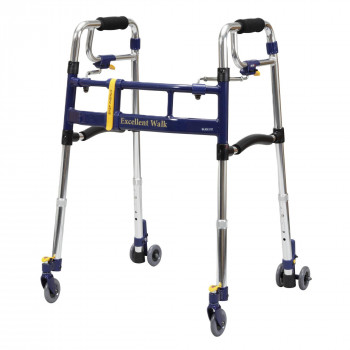 ユーバ産業　スライドフィットEX歩行器(ハイタイプ)　前後輪3インチ　H-0293CT