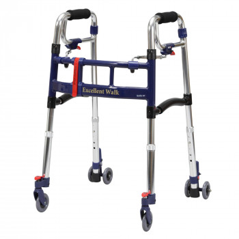 ユーバ産業　スライドフィットEX歩行器(ミニタイプ)　前後輪3インチ　M-0293CT
