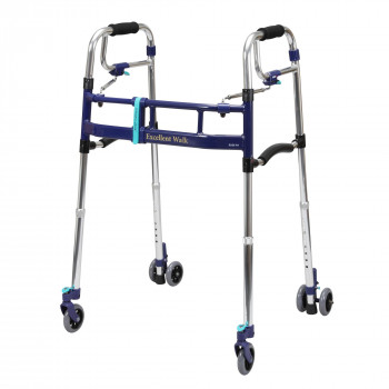 ユーバ産業　スライドフィットEX歩行器(超ハイタイプ)　前後輪4インチ　HT-0294WT