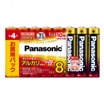 アルカリ乾電池 単4×8P LR03XJ/8SW